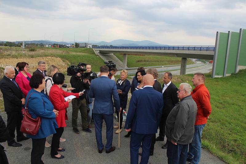 Slavnostní zahájení dostavby posledního chybějícího úseku obchvatu Třince, září 2019.