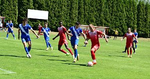FK Frýdek-Místek - MŠK Považská Bystrica 1:2 (přípravný zápas v Sedlišti, 8. 7. 2023).