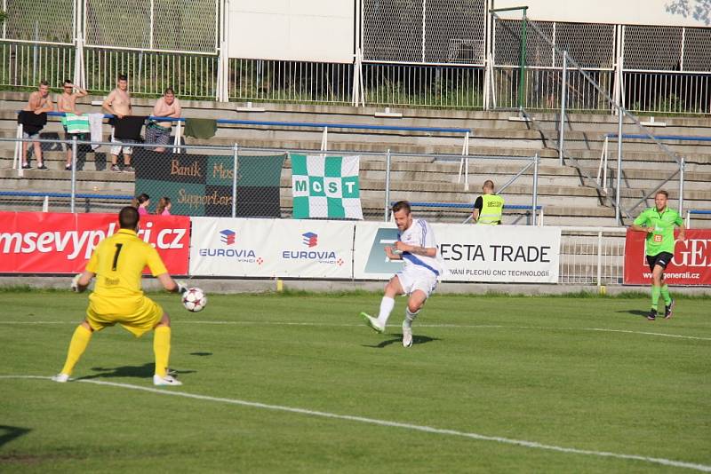 Druholigoví fotbalisté Frýdku-Místku dohrávku 27. kola zvládli na jedničku, když v domácím prostředí porazili trápící se Most 3:0. 