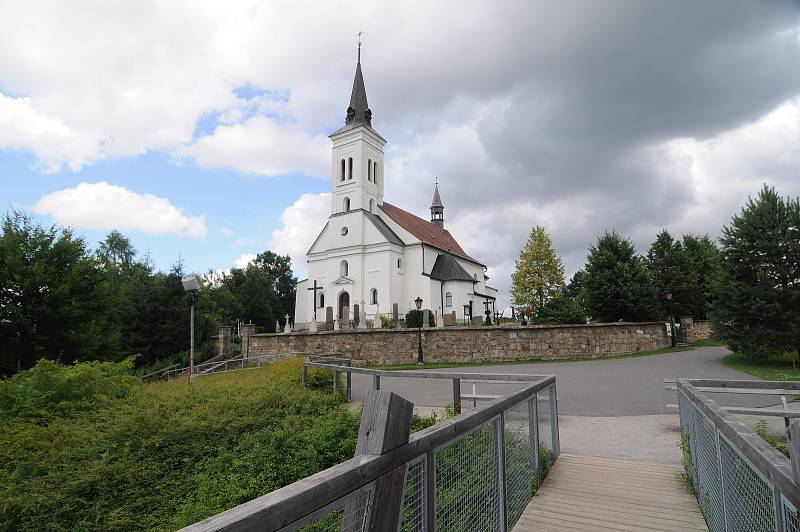 Kostel sv. Ignáce z Loyoly v Malenovicích.