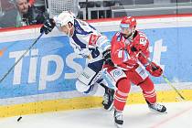 Utkání 14. kola hokejové extraligy: HC Oceláři Třinec vs. HC Kometa Group.