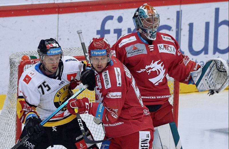 Hokejisté Třince v utkání 24. kola extraligy proti Litvínovu.