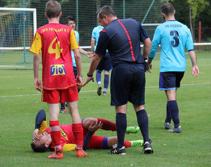 Divizní fotbalisté 1. BFK Frýdlant nad Ostravicí prohráli podruhé v řadě, když nestačili doma na Jeseník 0:2.