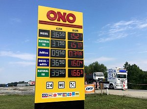 Ceny paliva na Frýdeckomístecku a Novojičínsku, 21. 8. 2023.