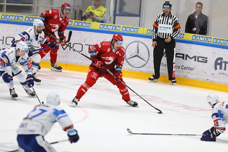 Kometa Brno - Třinec 2:4 (5. kolo extraligy, 27. 9. 2022)