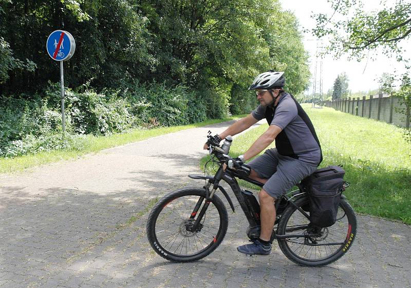 Moravskoslezský kraj podpořil dodělání cyklostezky č. 59 z Ostravy do Beskyd. Kousek chybí ve Sviadnově, vůbec nic ještě nemají v Bašce, 22. 6. 2022.