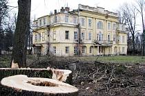 V zámeckém parku v Hnojníku bylo vykáceno 222 stromů, podle obce bez povolení. Případem se zabývá Česká inspekce životního prostředí. 