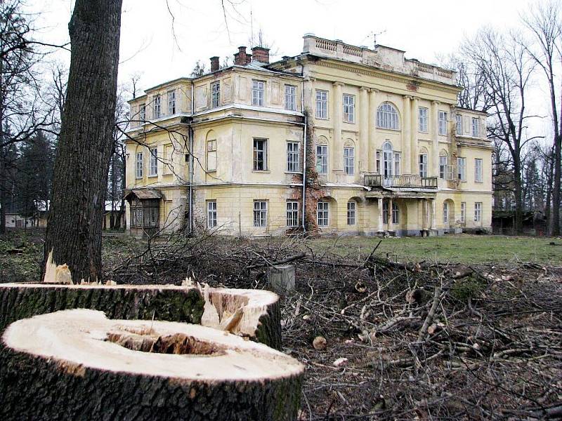 V zámeckém parku v Hnojníku bylo vykáceno 222 stromů, podle obce bez povolení. Případem se zabývá Česká inspekce životního prostředí. 