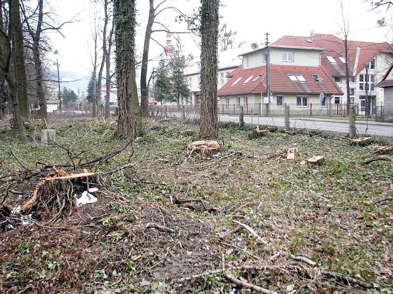 V zámeckém parku v Hnojníku bylo vykáceno 222 stromů, podle obce bez povolení. Případem se zabývá Česká inspekce životního prostředí. 