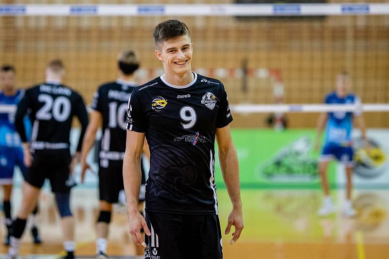 Zápas 3. kola extraligy volejbalistů 9. října 2021 ve Frýdku-Místku Black Volley Beskydy - VK Ostrava 3:2.