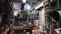 Třinecké železárny. Snímky z provozu v ocelárně. Listopad 2022.