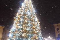 Jablunkov a jeho vánoční strom, prosinec 2023.