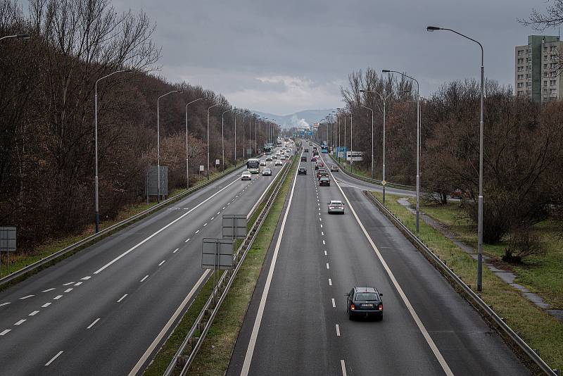 Místecká ulice, 8. prosince 2022, Ostrava.