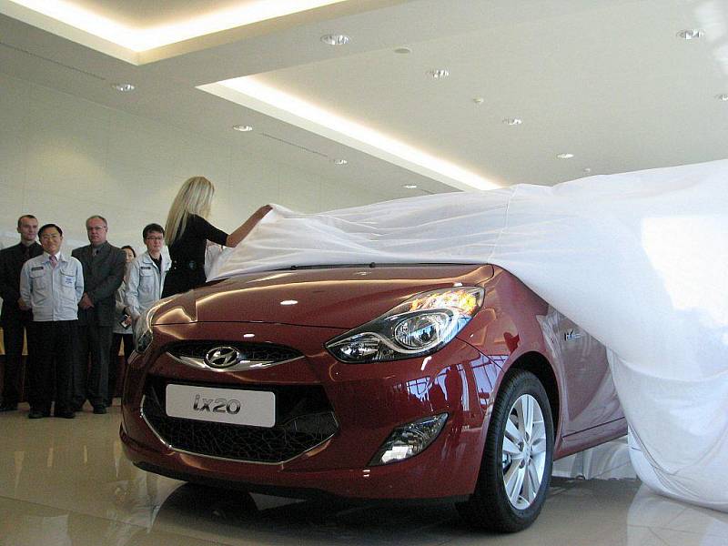 Představení nového vozu Hyundai ix20 v Nošovicích.