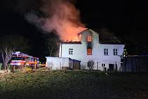 Požár domu v třineckých Kojkovicích.