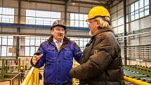 V Třineckých železárnách zprovoznili automatickou linku pro úpravu ocelových tyčí, 5. prosince 2022, Třinec. Ján Moder.