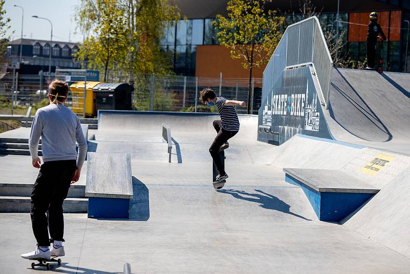 Skatepark ve Frýdku-Místku, 23. dubna 2020.