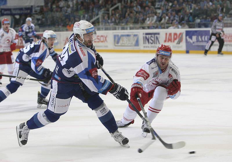 Utkání 1. kola hokejové extraligy: HC Kometa Brno - HC Oceláři Třinec (8. září 2017)