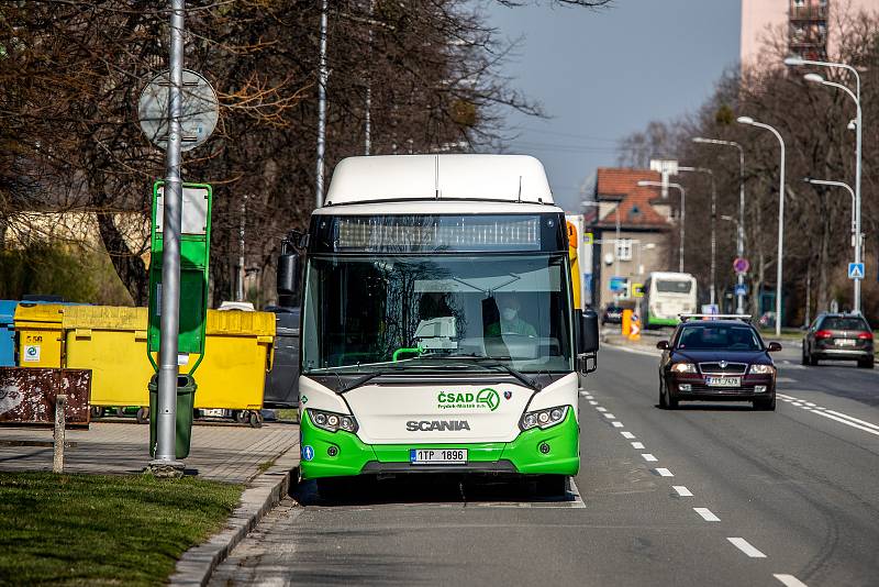 Frýdek-Místek v celostátní karanténě, 24. března 2020. Vláda ČR vyhlásila dne 15.3.2020 celostátní karanténu kvůli zamezení šíření novému koronavirové onemocnění (COVID-19).