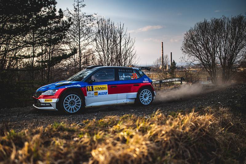 KOWAX Valašská rally ValMez 2021, páteční Shakedown. Polygon Tatra Kopřivnice. 26. března 2021.