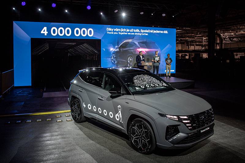 Automobilka Hyundai vyrobila čtyřmiliontý vůz, 14. listopadu 2022, Nošovice.