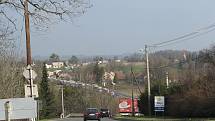 Oprava silnice I/11 v Třinci-Neborech, středa 17. dubna 2013.