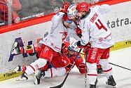 Finále play off hokejové extraligy - 6. zápas: HC Oceláři Třinec - HC Dynamo Pardubice, 26. dubna 2024, Třinec.  Marian Adámek z Třince.