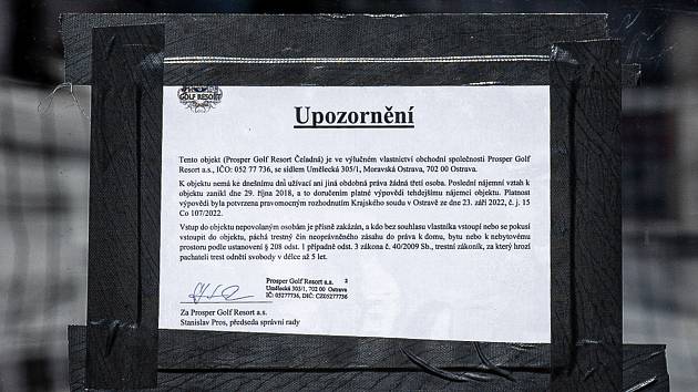 Objekt Prosper Golf Resort Čeladná kde 11. března 2023 zasahovala Policie ČR, 12. března 2023, Čeladná.