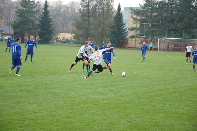 Závěr podzimu fotbalstům Dobratic nevyšel. Nováček I. A třídy prohrál na hřišti albrechtického Baníku 1:4. 