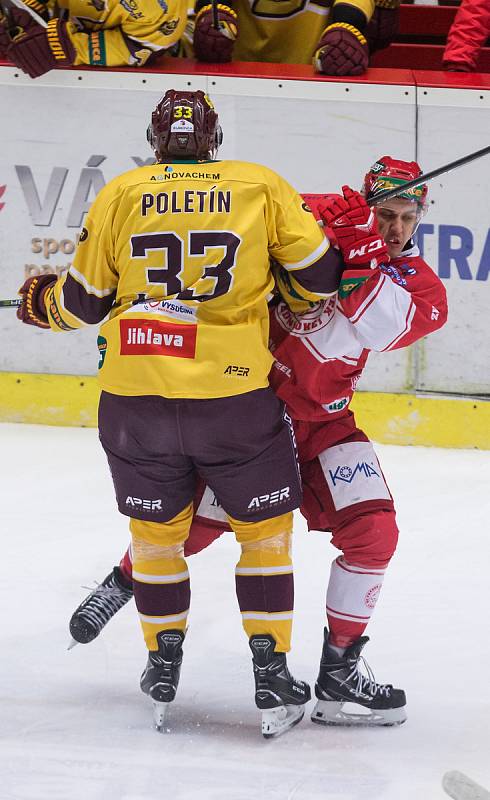 Utkání 54. kola Chance ligy mezi HC Dukla Jihlava a HC Frýdek-Místek.