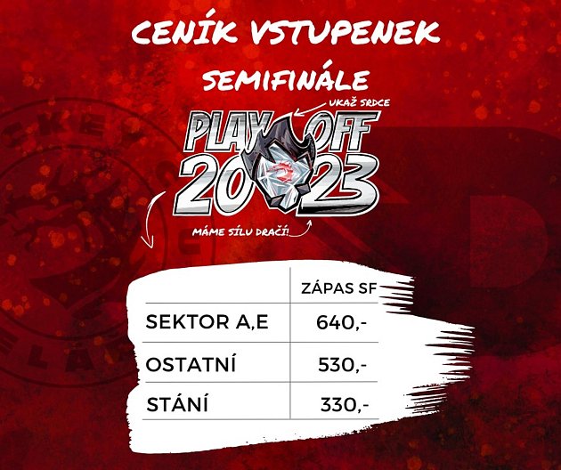 Oceláři Třinec - Dynamo Pardubice (Extraliga - semifinále, prodej lístků, 30. 3. 2023)