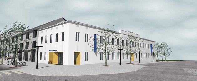 Startuje rekonstrukce budovy bývalé textilní školy v Těšínské ulici. Jde zároveň o první z proměn lokality na novou městskou čtvrť. Vizualizace.