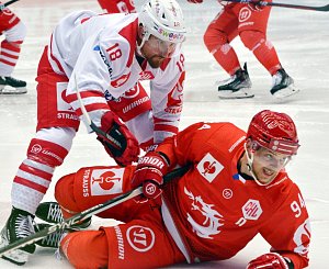 Ilustrační foto ze zápasu hokejové ligy mistrů Oceláři Třinec - Rapperswil 6:7 pp.