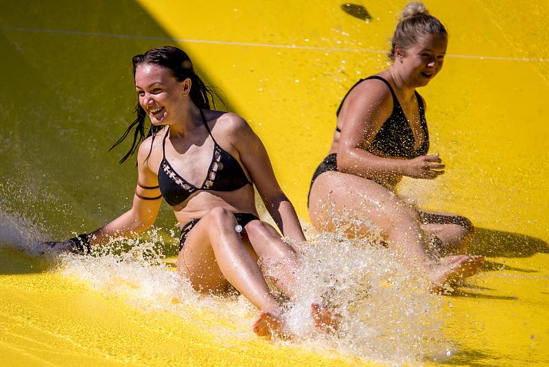 Letní aquapark Olešná, 30. července 2020 ve Frýdku-Místku.