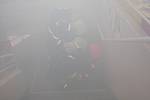 Cvičení hasičů motivované explozí kotelny v raškovické základní škole. 