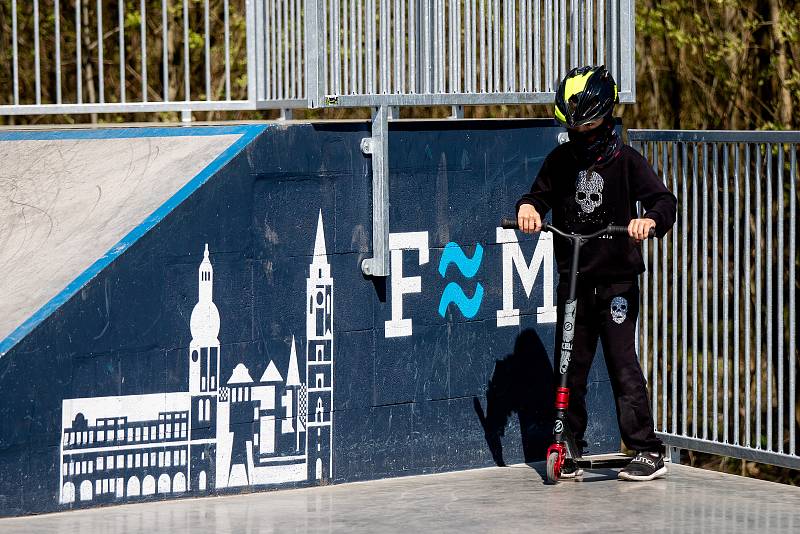 Skatepark ve Frýdku-Místku, 23. dubna 2020.