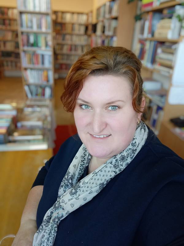 Markéta Kološová je jediným zaměstnancem knihovny v Hukvaldech.