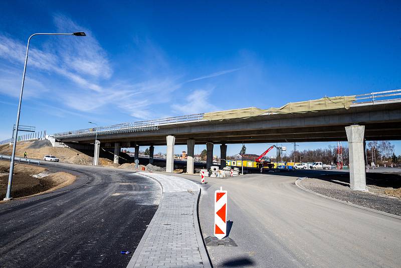 Výstavba dálničního obchvatu, 24. února 2022 ve Frýdku-Místku.