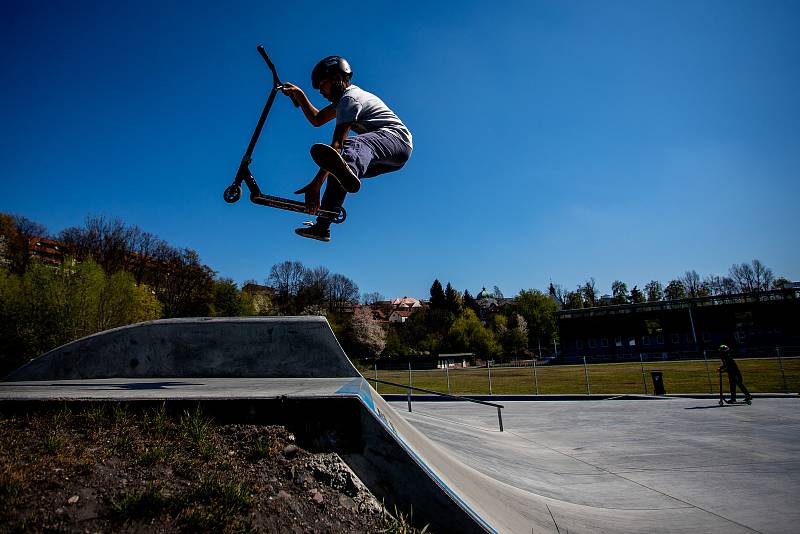 Skatepark ve Frýdku-Místku, 23. dubna 2020.