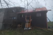 Zásah u požáru rekreační chaty na Jablunkovsku.