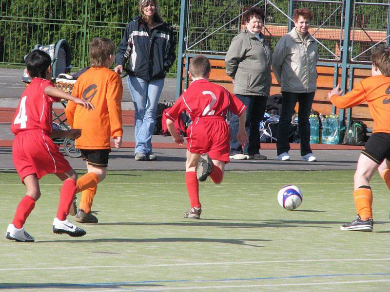 Turnaj pro nejmenší fotbalisty a fotbalistky v Dobré.