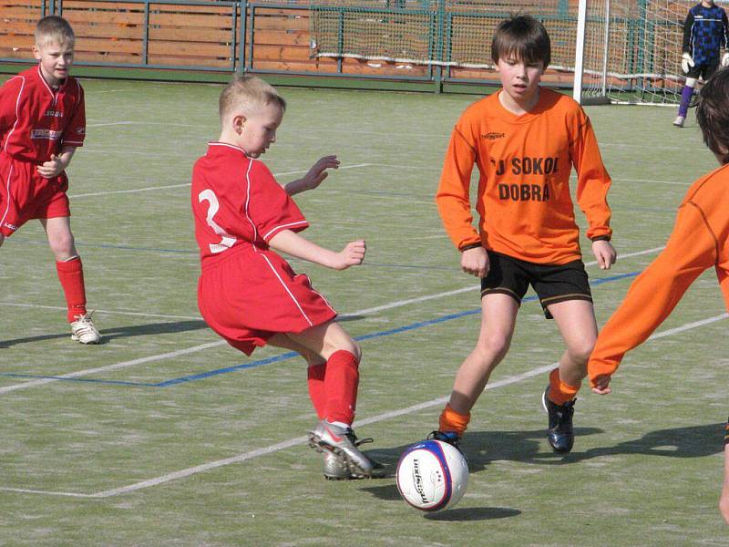 Turnaj pro nejmenší fotbalisty a fotbalistky v Dobré.