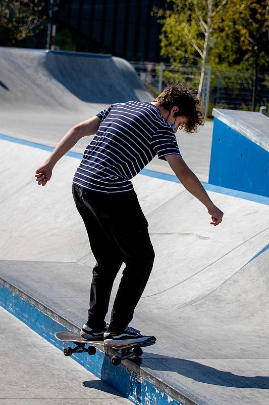 Skatepark ve Frýdku-Místku, 23. dubna 2020.