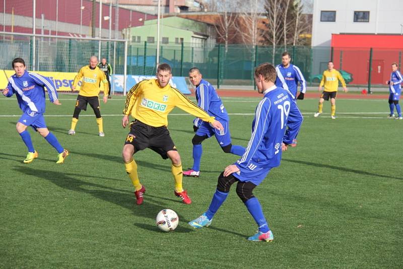 V úvodním kole zimního turnaje Tipsport liga zvítězili fotbalisté Frýdku-Místku nad Karvinou 3:1. 