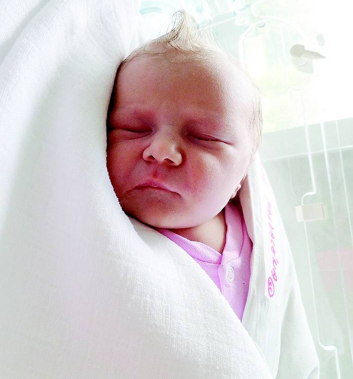 Magdaléna Rusnoková, Třinec, nar. 26. 7., 49 cm, 3,55 kg, Nemocnice Třinec. 