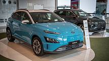 Automobilka Hyundai oslaví první výročí zahájení sériové výroby modelu Hyundai Kona Electric, 15. března 2021 v Nošovicích.