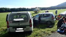 Při nehodě v Kozlovicích se ve čtvrtek odpoledne zranily děti.