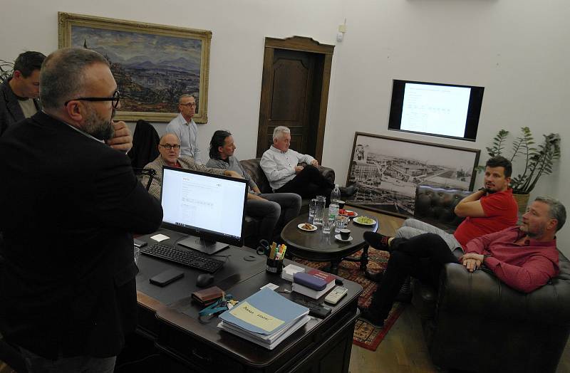 Volební štáb Naše Město F-M na magistrátu ve Frýdku-Místku, 24.9.2022.