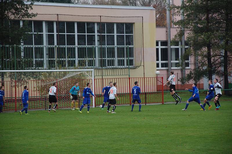 Závěr podzimu fotbalstům Dobratic nevyšel. Nováček I. A třídy prohrál na hřišti albrechtického Baníku 1:4. 