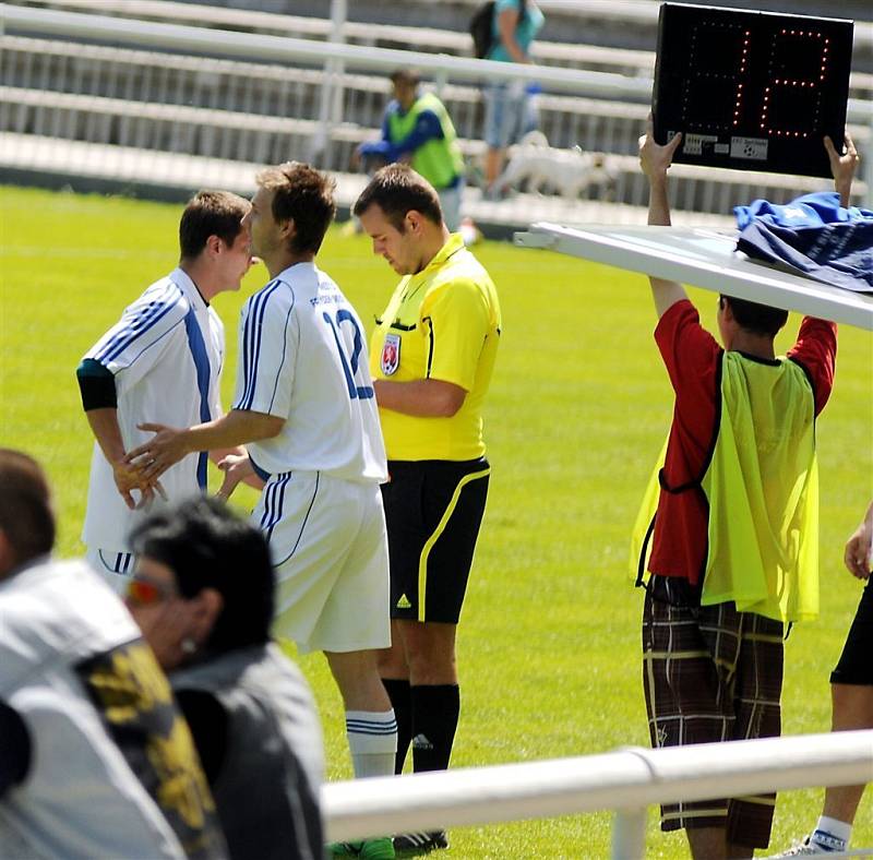 Třetiligoví fotbalisté Frýdku-Místku udolali tým Zábřehu, když rozhodující branka utkání padla v poslední minutě z pokutového kopu.